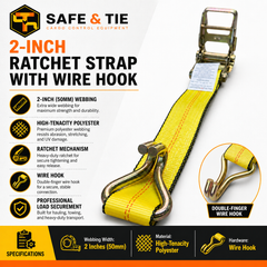 2-Inch Ratchet Strap with Wire Hook