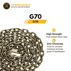 2 Pack Cargo Chain G70 5/16" x 20 FT