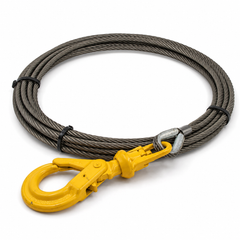 3/8-Inch x 50 ft Winch Line with Self-Locking Hook