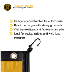 2 Pack 18" x 84" Mesh Oversize Load Banner for Flatbed Trailers