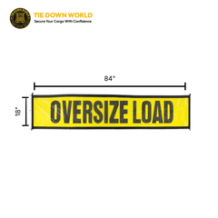6 Pack 18" x 84" Mesh Oversize Load Banner for Flatbed Trailers