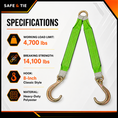 V-Strap with 8-Inch Classic Style Hook