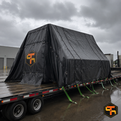 10 Feet Drop Tarp 28x27 Ft - 14oz Heavy Duty Ripstop Waterproof Lumber Tarp
