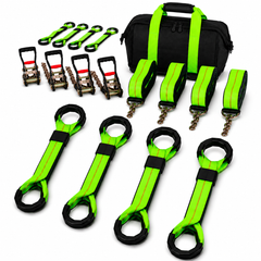 8 Point Roll Back Vehicle Tie Down Straps Kit