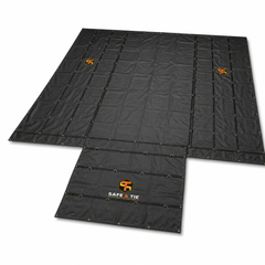 10 Feet Drop Tarp 28x27 Ft - 14oz Heavy Duty Ripstop Waterproof Lumber Tarp