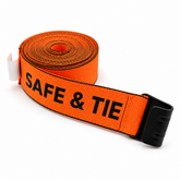 4-Inch x 30 ft Premium Strap with Flat Hooks (Orange) - 5,400 LBS WLL