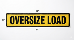 18 x 84-Inch Mesh OVERSIZE LOAD Banner
