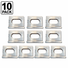 10 Pack Aluminum J-Plate for Flatbed Trailer Cargo Securement