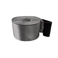 4 Pack 4" x 30' Premium Strap with Flat Hooks (Grey) – 5,400 LBS WLL