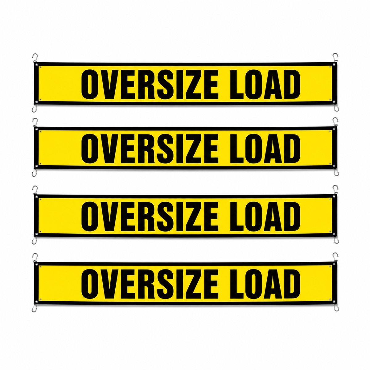 4 Pack 18" x 84" Mesh Oversize Load Banner for Flatbed Trailers
