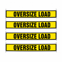 4 Pack 18" x 84" Mesh Oversize Load Banner for Flatbed Trailers