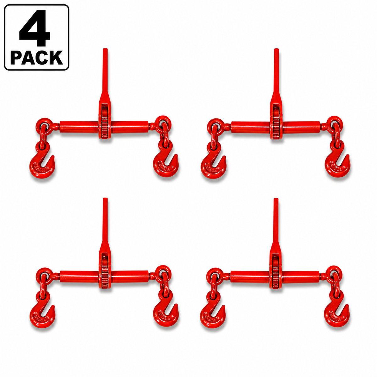 4 Pack Ratchet Chain Binder 5/16" - 3/8" 5400 LBS