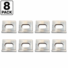 8 Pack Aluminum J-Plate for Flatbed Trailer Cargo Securement