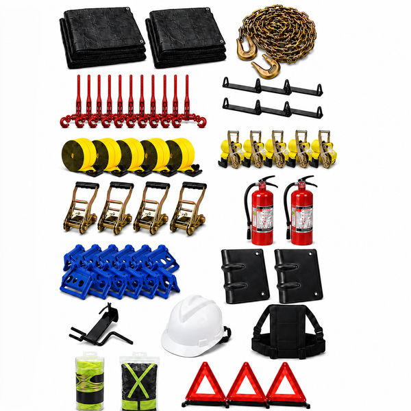 All-in-One Flatbed Tarp & Cargo Control Kit