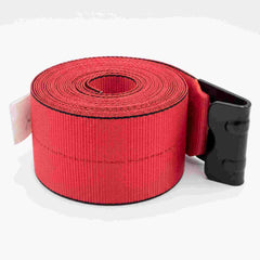8 Pack 4" x 30' Premium Strap with Flat Hooks (Red) – 5,400 LBS WLL