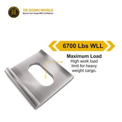 8 Pack Aluminum J-Plate for Flatbed Trailer Cargo Securement