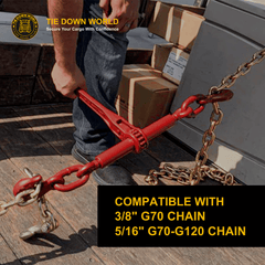 2 Pack Ratchet Chain Binder 5/16" - 3/8" 5400 LBS