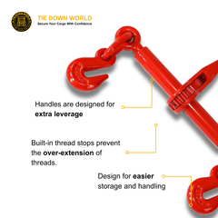 4 Pack Ratchet Chain Binder 5/16" - 3/8" 5400 LBS