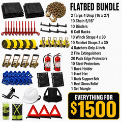 All-in-One Flatbed Tarp & Cargo Control Kit