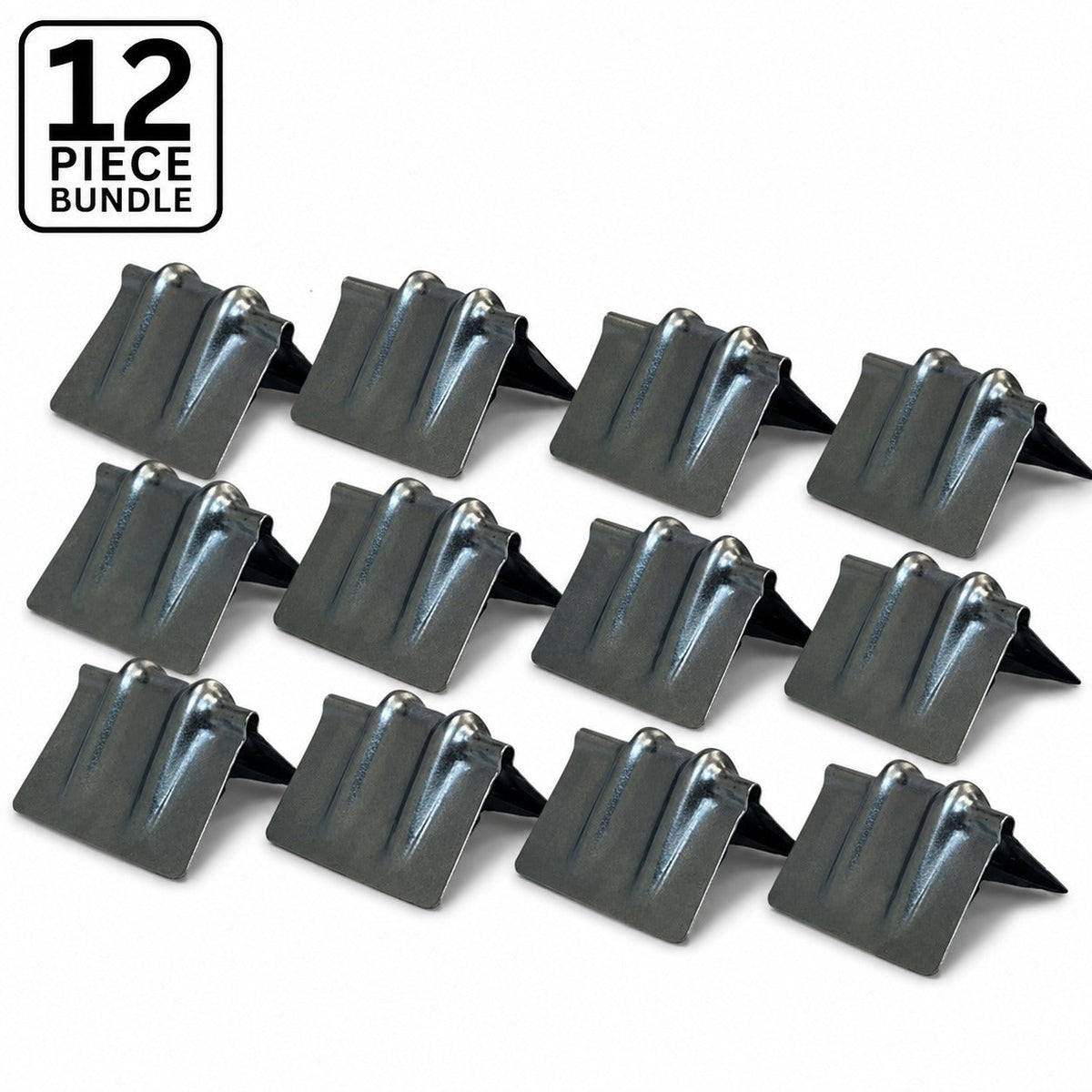 12PC Steel Corner Protectors 6" x 4" for Cargo Straps