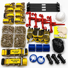 Complete Flatbed Cargo Control Bundle Kit — Straps, Chains, Binders & Safety Gear