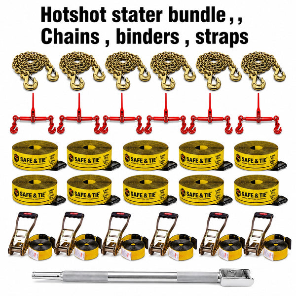 Hotshot Starter Bundle | Chains, Binders & Straps | Safe & Tie