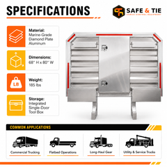 Cab Rack with Single Door Tool Box (68H x 80W)