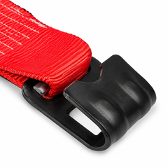 4-Inch x 30 ft Premium Strap with Flat Hooks (Red) - 5,400 LBS WLL