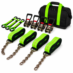 8 Point Roll Back Vehicle Tie Down Straps Kit