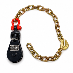 2-Ton Snatch Block with Shackle and 30-Inch G70 Chain
