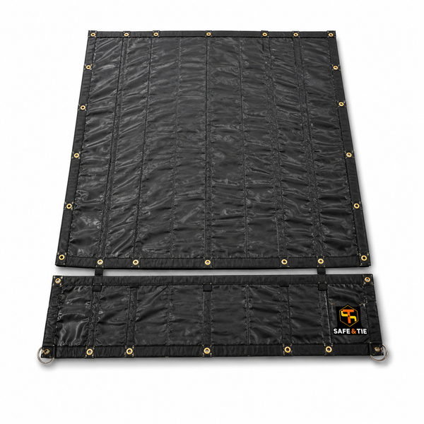 16 x 27 ft Flatbed Steel Tarp with 4 ft Drop and Flap